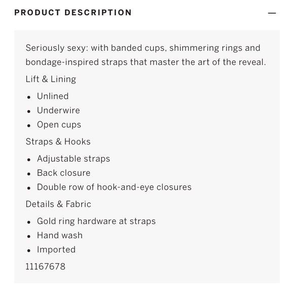 VS Bondage Open Cup BDSM Strappy Caged Victorias Secret Bra Demi Black Very Sexy - Picture 2 of 5